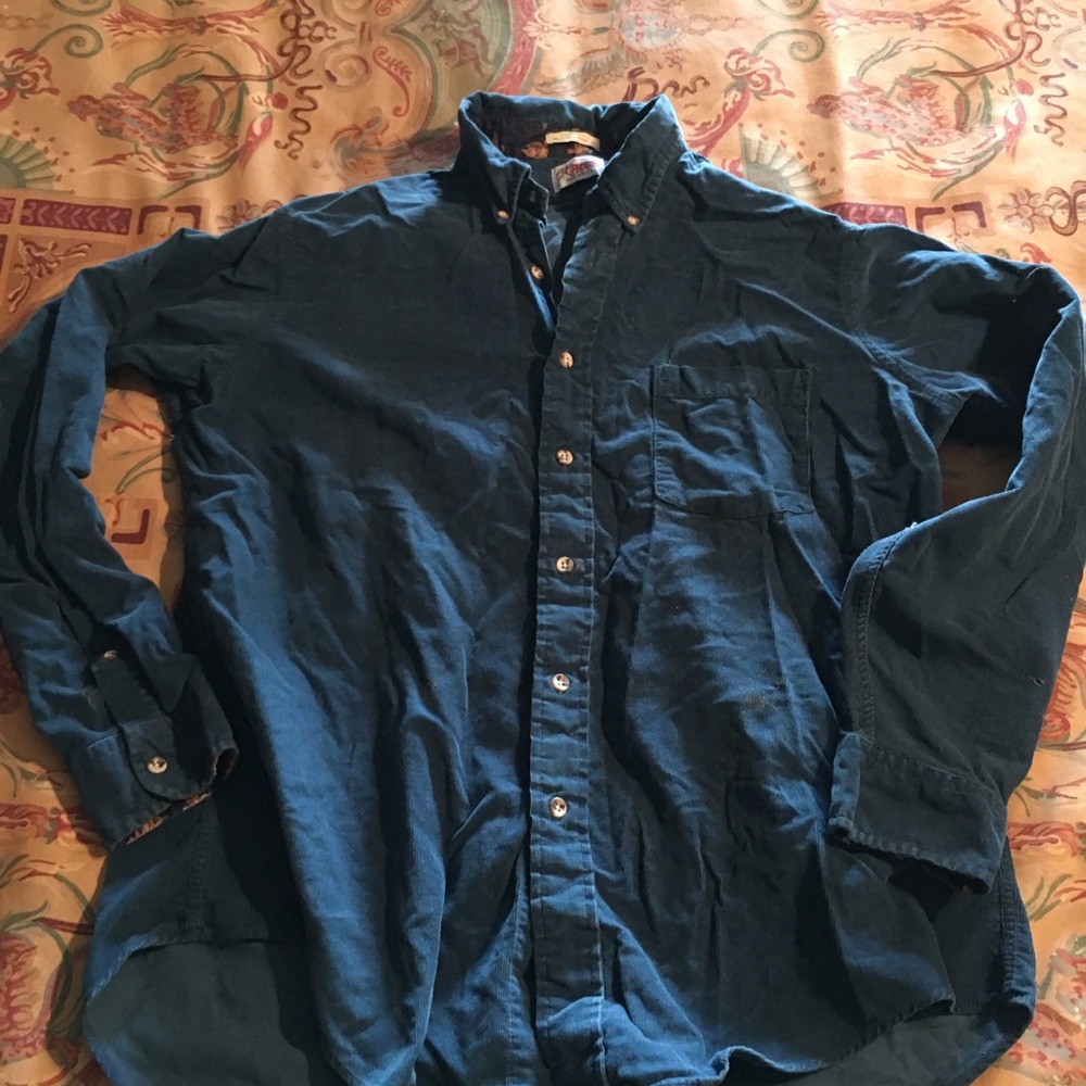 🎉 Orvis teal corduroy shirt ducks